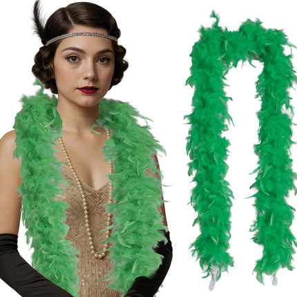 Pióro boa, 80 gr, zielone