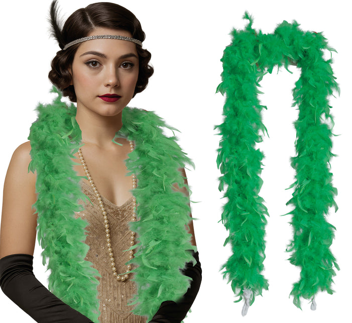 Pióro boa, 80 gr, zielone