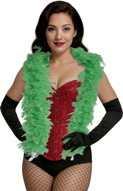 Pióro boa, 80 gr, zielone