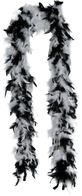 Pióro boa, 80 gr czarno-białe