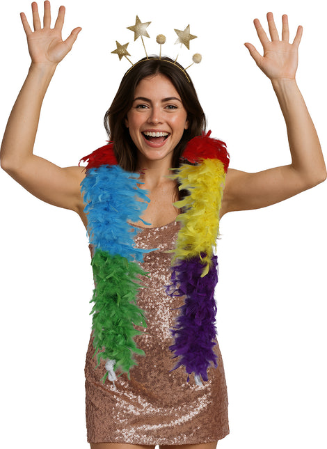 Pióro boa, 80 gr, wielokolorowe