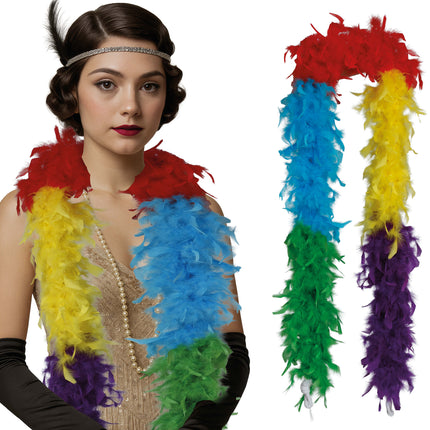 Pióro boa, 80 gr, wielokolorowe