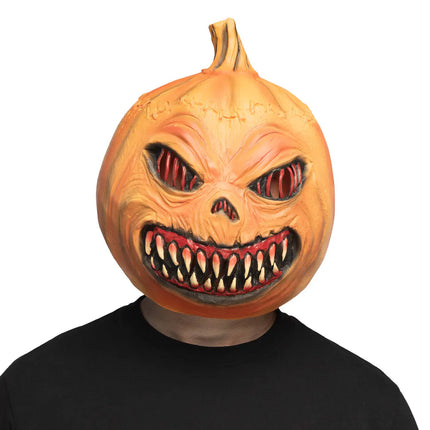 Lateksowa maska na głowę „Pumpkin monster”
