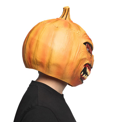 Lateksowa maska na głowę „Pumpkin monster”