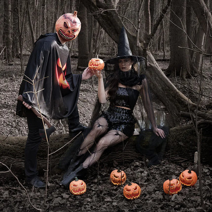 Lateksowa maska na głowę „Pumpkin monster”