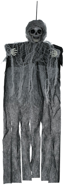 Lalka na Halloween Czarny szkielet z peleryną 60 cm