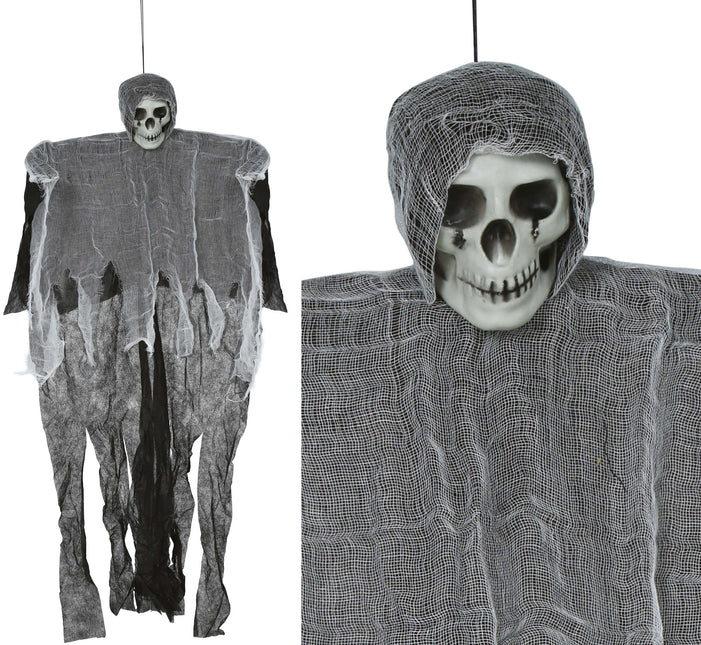 Szkielet na Halloween Szary szkielet 90 cm
