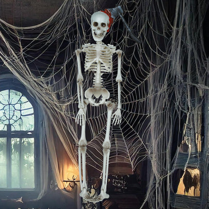Dekoracja wisząca na Halloween Szkielet z toporem 40 cm