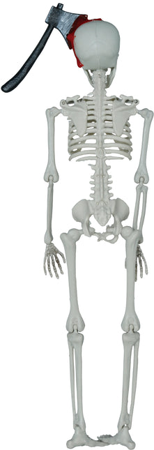 Dekoracja wisząca na Halloween Szkielet z toporem 40 cm