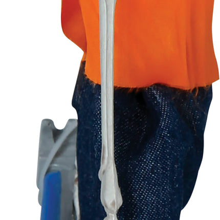 Halloweenowa lalka szkielet robotnika drogowego 40 cm