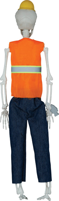 Halloweenowa lalka szkielet robotnika drogowego 40 cm