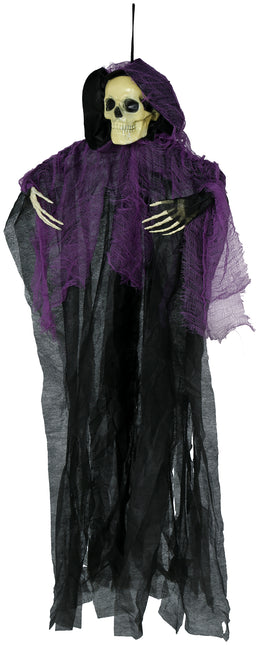 Halloweenowy szkielet czarno-fioletowy 90 cm