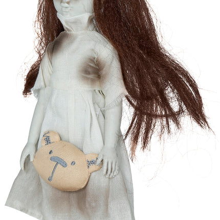 Halloweenowa lalka dziewczynka z przytulanką 30 cm