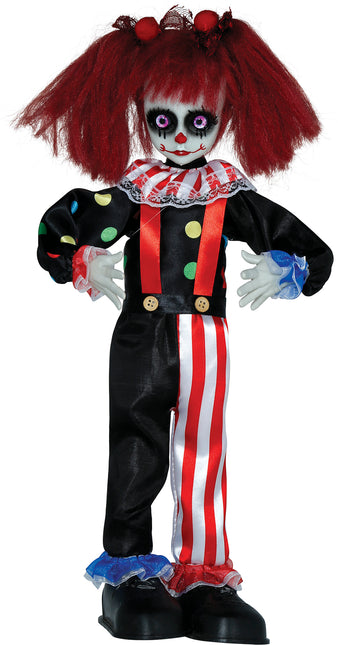 Halloweenowa lalka klaun 40 cm