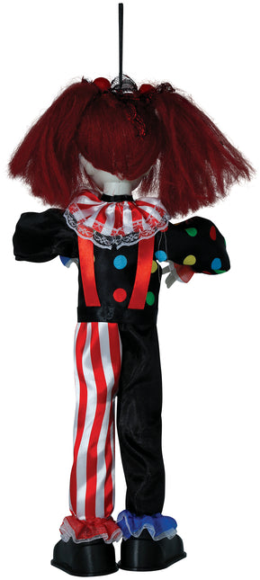 Halloweenowa lalka klaun 40 cm