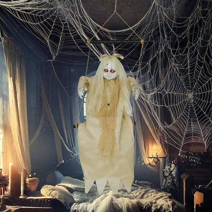 Lalka na Halloween ze światłem i dźwiękiem 75 cm