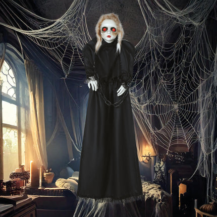 Lalka na Halloween ze światłem, dźwiękiem i ruchem 1,50 m