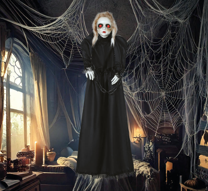 Lalka na Halloween ze światłem, dźwiękiem i ruchem 1,50 m