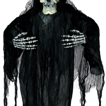 Halloweenowa lalka szkielet ze światłem, dźwiękiem i ruchem 1,20 m