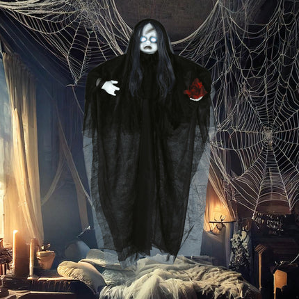 Lalka Halloween ze światłem i dźwiękiem 90 cm