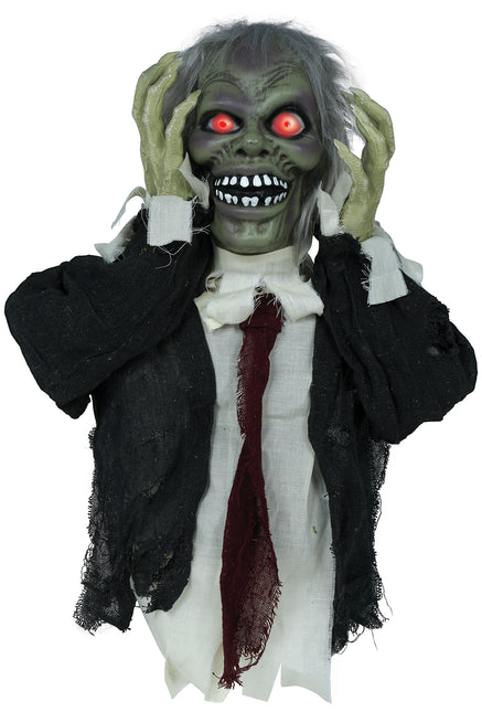 Lalka Halloween Zombie ze światłem, dźwiękiem i ruchem 55 cm