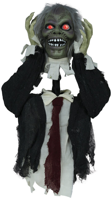 Lalka Halloween Zombie ze światłem, dźwiękiem i ruchem 55 cm