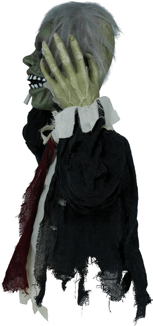 Lalka Halloween Zombie ze światłem, dźwiękiem i ruchem 55 cm