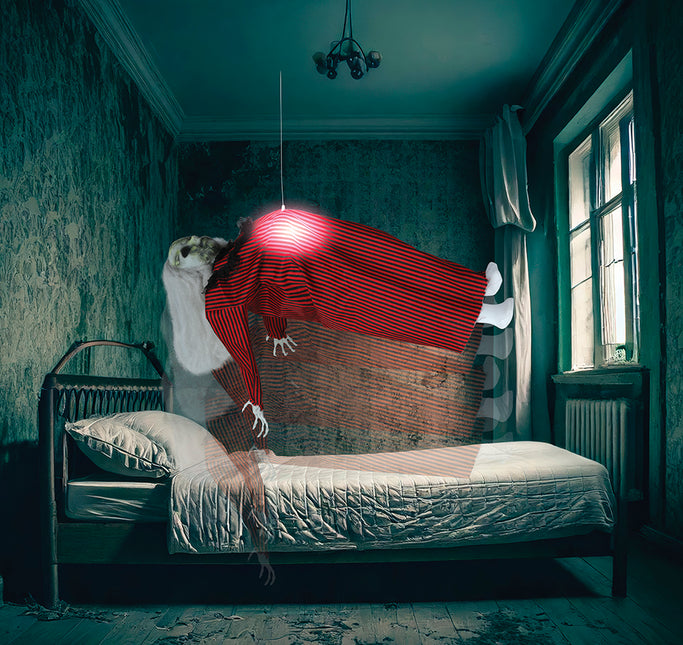 Wisząca dekoracja na Halloween ze światłem, dźwiękiem i ruchem 70 cm