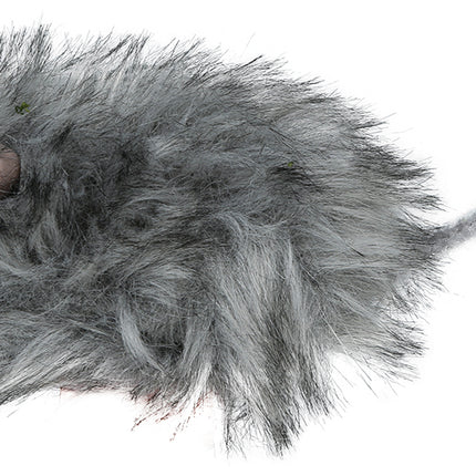 Szara sztuczna mysz 11 cm