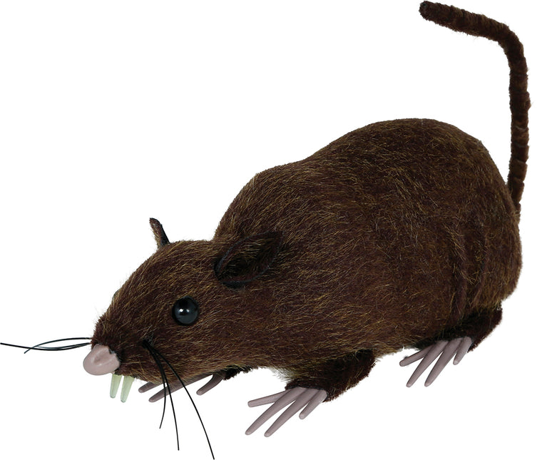 Brązowy sztuczny szczur 15 cm