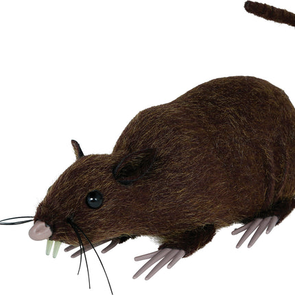 Brązowy sztuczny szczur 15 cm