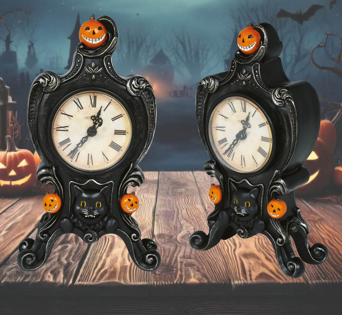 Halloweenowy zegar antyczny 24 cm