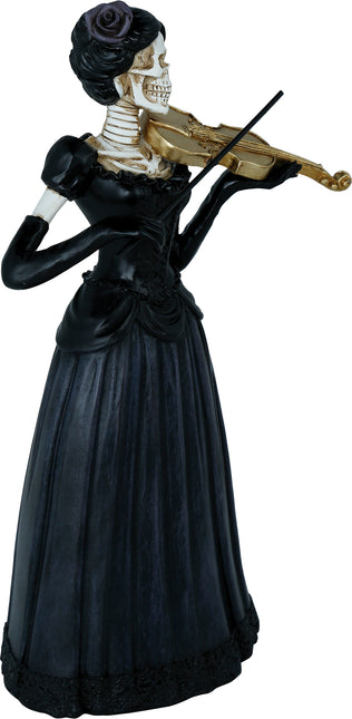 Halloweenowy kościotrup ze skrzypcami 26 cm