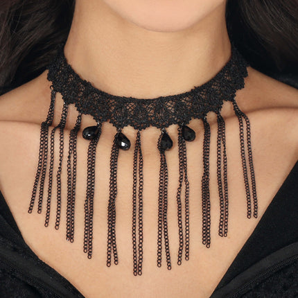 Czarny naszyjnik choker