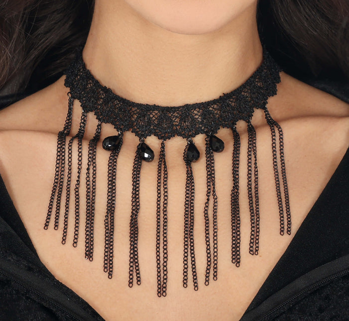 Czarny naszyjnik choker