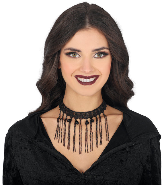 Czarny naszyjnik choker