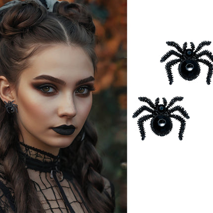 Kolczyki na Halloween Pająki 2.5cm