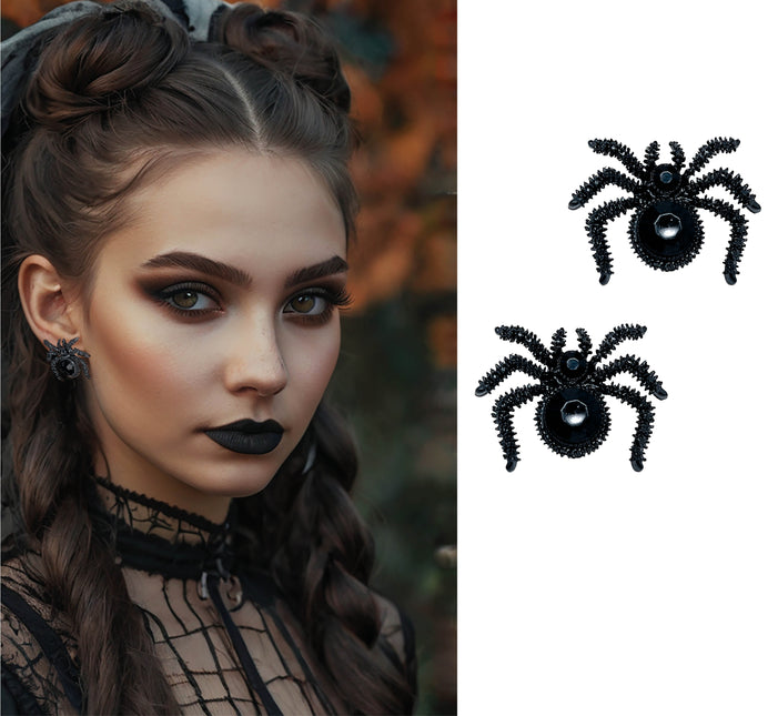 Kolczyki na Halloween Pająki 2.5cm
