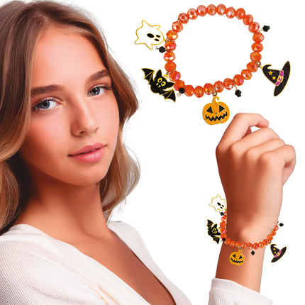 Halloweenowa bransoletka pomarańczowa