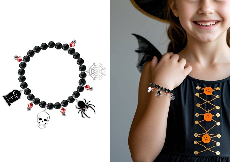 Czarna bransoletka na Halloween