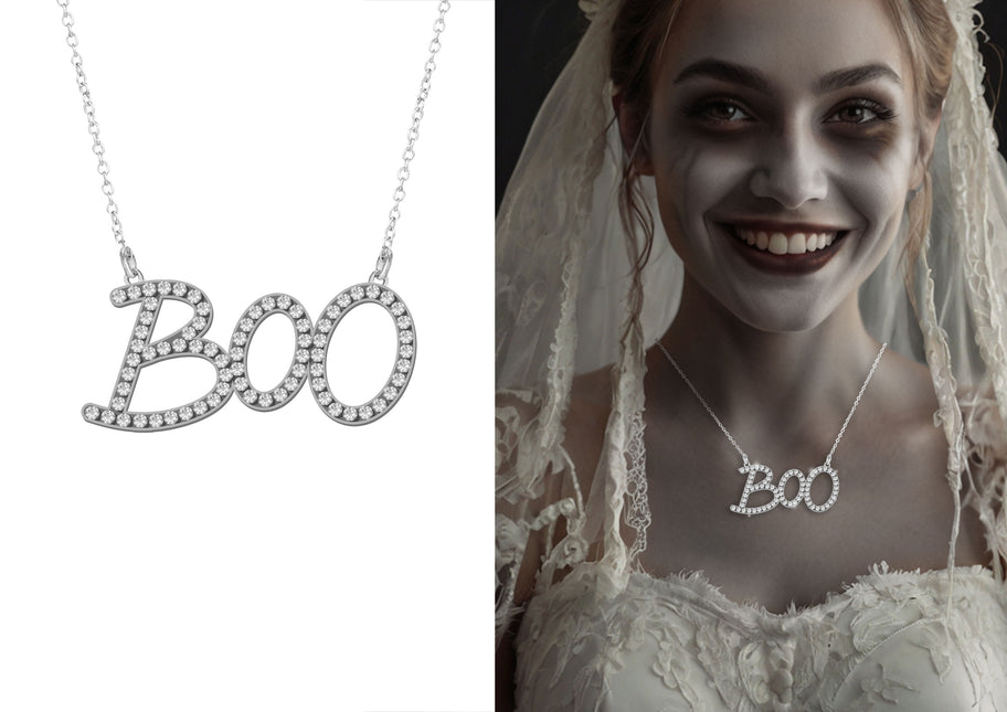 Naszyjnik na Halloween Boo 5.5cm