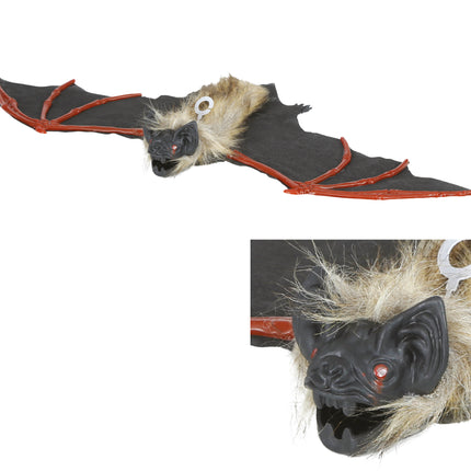 Halloweenowy sztuczny nietoperz 38 cm