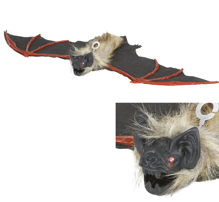 Halloweenowy sztuczny nietoperz 38 cm