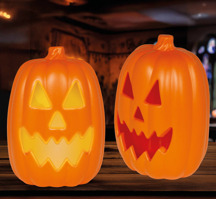Halloweenowa dynia ze światłem i dźwiękiem 30 cm