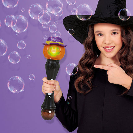 Magiczna różdżka na Halloween Dynia ze światłem i dźwiękiem 32 cm
