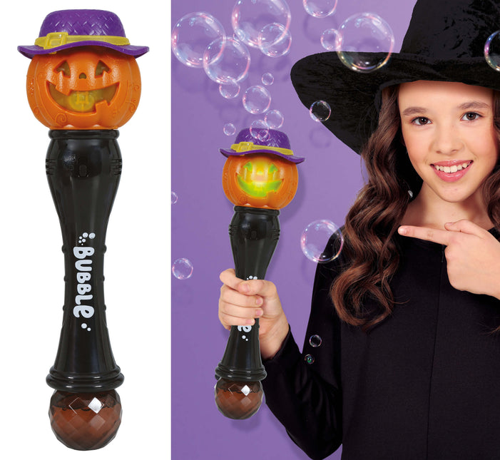 Magiczna różdżka na Halloween Dynia ze światłem i dźwiękiem 32 cm