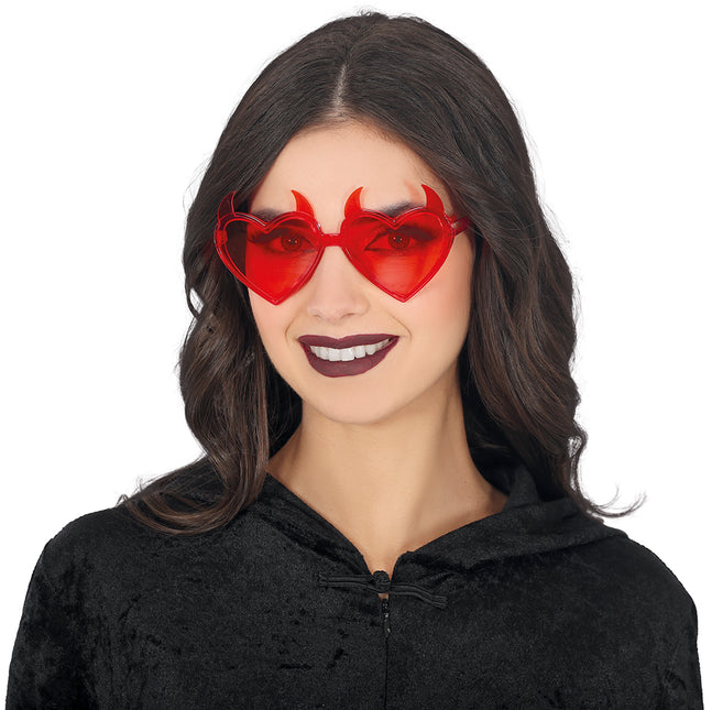 Okulary na Halloween Czerwony Diabeł