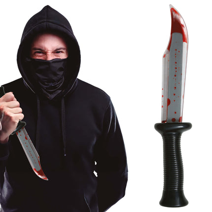 Fałszywy nóż na Halloween 34 cm