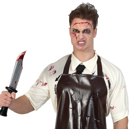 Fałszywy nóż na Halloween 34 cm