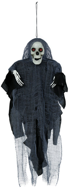 Halloweenowa lalka szkielet z tuniką 40 cm